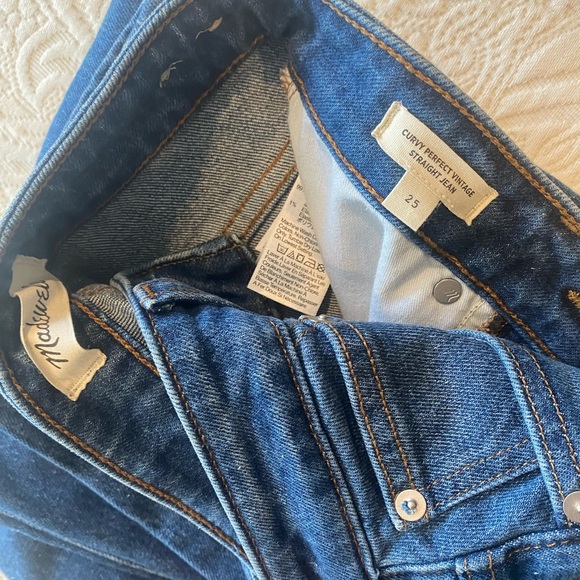 Madewell Curvy Perfect Vintage Straight Jean Women’s 25 - Picture 4 of 7